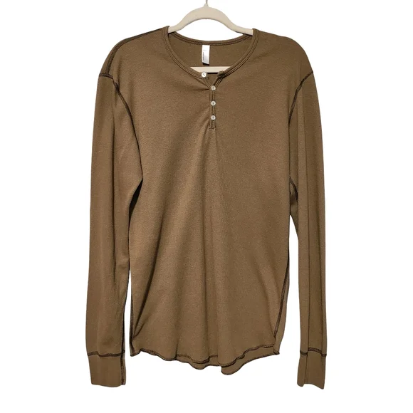 American Apparel Dexter Morgan Kill Shirt Mens Large Thermal Henley - Picture 3 of 9